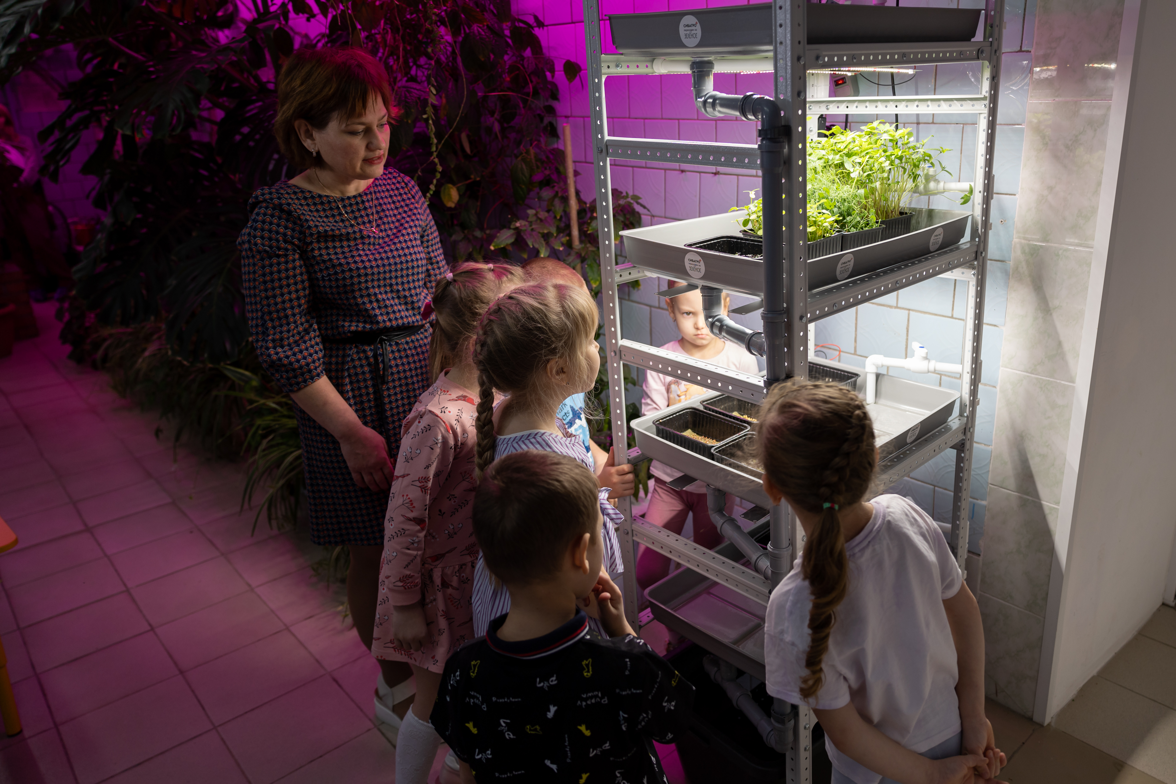 Зеленые технологии от «Сибагро»: компания подарила Светленскому детскому саду гидропонную установку